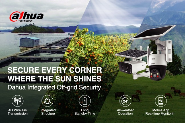 กล้องวงจรปิด 4G โซลาร์เซลล์ Dahua พร้อมแผงโซลาร์และขายึด